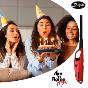 Scripto Aim 'N Flame Multi-Purpose Lighter, 4pk