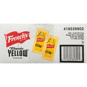 French's Mustard Single-Serve Packets, 5.5 g., 500 ct.