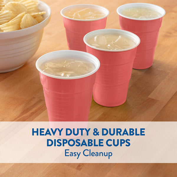 Member's Mark Premium Quality Coral Cups, 18 fl. oz., 160ct.