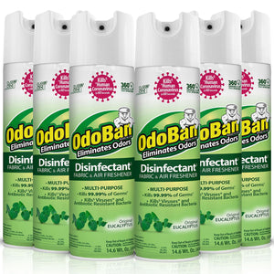 OdoBan Disinfectant Spray, 14.6 oz./can, 6 pk., Choose Scent