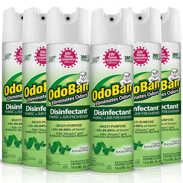 OdoBan Disinfectant Spray, 14.6 oz./can, 6 pk., Choose Scent