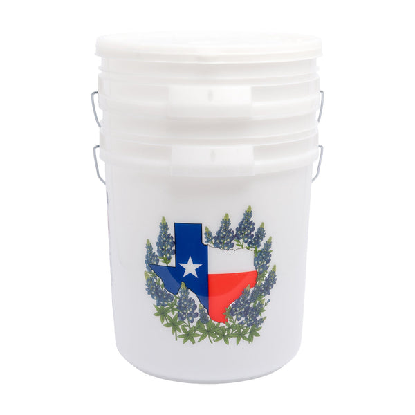Sam’s Club 5-Gallon Utility Bucket with Lid, Texas Bluebonnet 2‑Pack