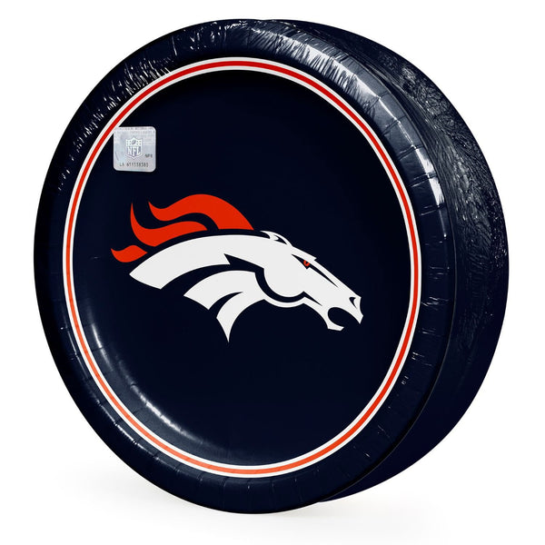 Denver Broncos NFL Round Paper Plates, 10
