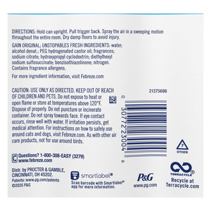 Febreze Air Mist Air Freshener Spray, Gain Original + Unstopables Fresh, 4ct., 32.4 oz.