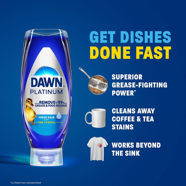 Dawn Platinum EZ- Squeeze Liquid Dish Soap, Lemon, 3 ct., 61.5 fl. oz.