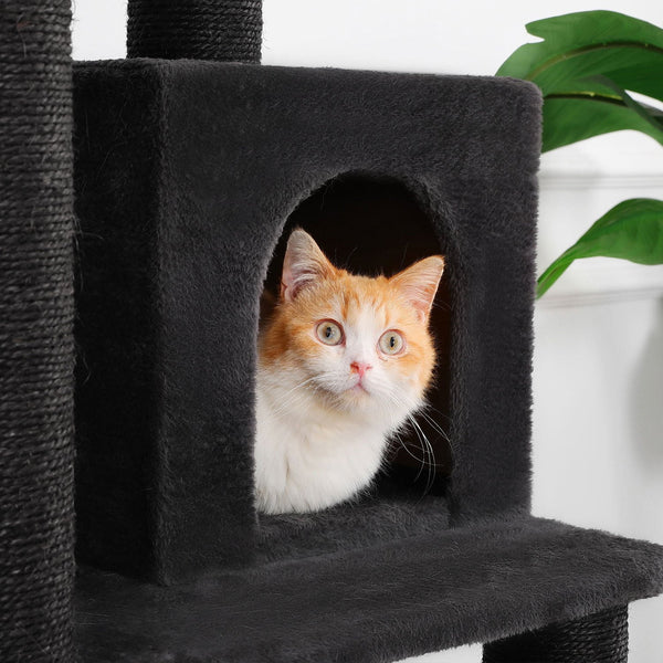 Multi-Functional Cat Tower, 73.6 in., Dark Grey