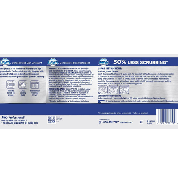 Dawn Professional Heavy Duty Manual Pot and Pan Dish Soap Detergent 1 Gallon