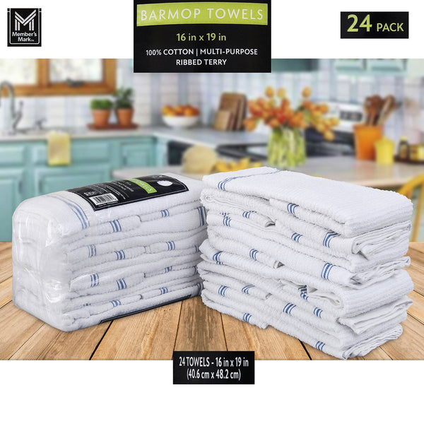 Member's Mark Cotton Bar Mop Towels, 16" x 19