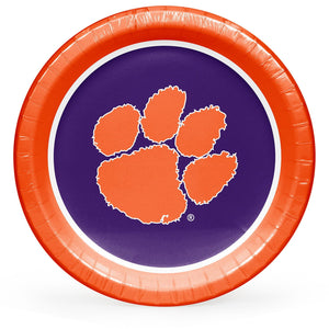 Clemson Tigers NCAA Round Paper Plates, 10