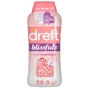 Dreft Blissfuls In-Wash Laundry Scent Booster Beads, Baby Fresh Scent, 39.9 oz.
