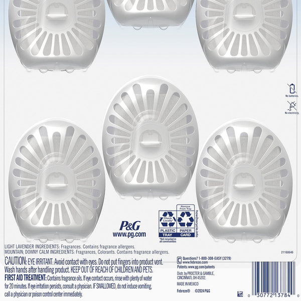 Febreze Bathroom Air Freshener, Calm Mix, 6 ct.