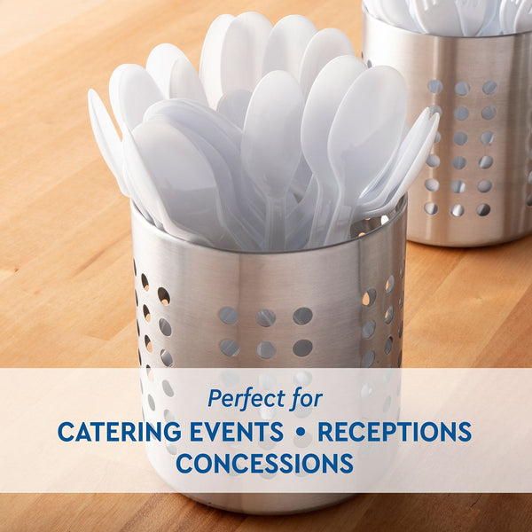 Member's Mark Heavyweight White Plastic Spoons, 600 ct.