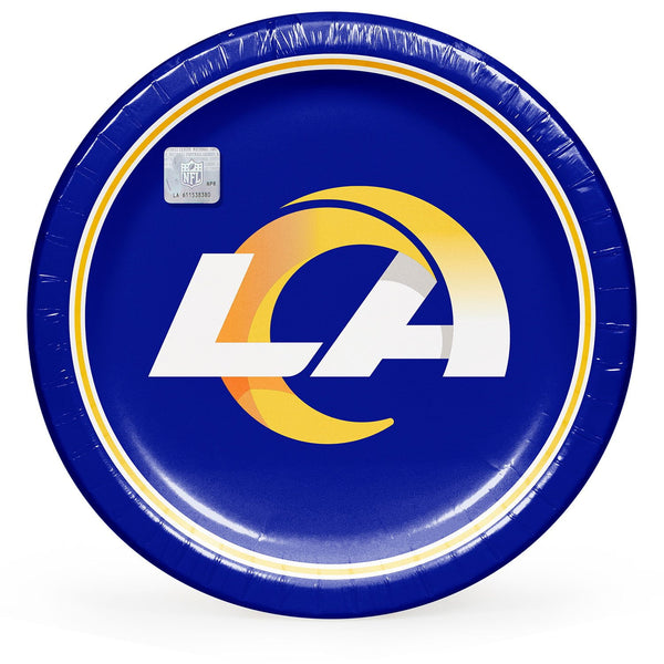 Los Angeles Rams NFL Round Paper Plates, 10