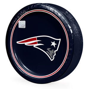 New England Patriots NFL Round Paper Plates, 10