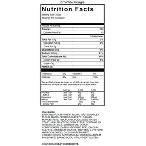 Regular White Hoagie Rolls, Bulk Wholesale Case 84 ct.