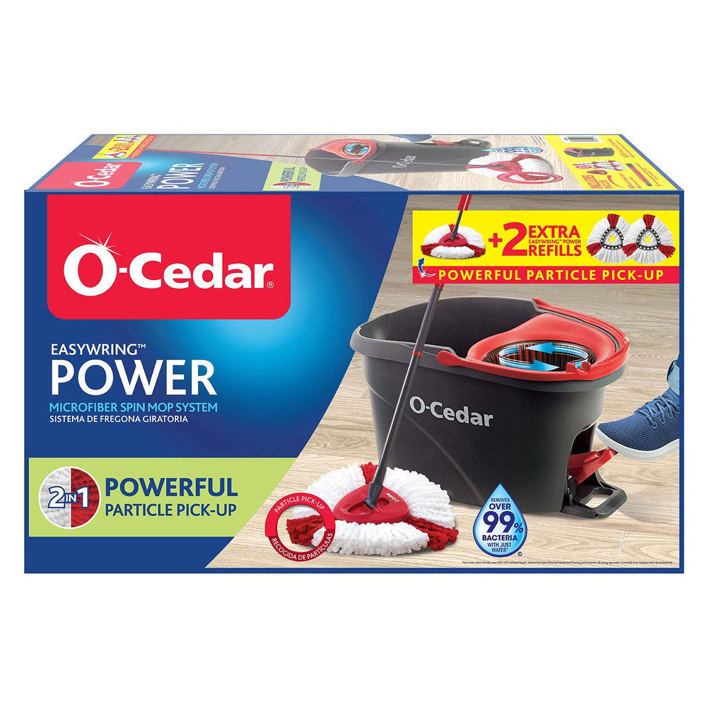 O-Cedar EasyWring Power Microfiber Spin Mop + 2 Refills