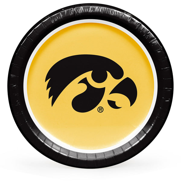 Iowa Hawkeyes NCAA Round Paper Plates, 10