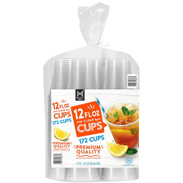 Member's Mark Clear Plastic Cups 12 oz., 172 ct.