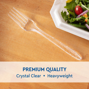 Member's Mark Clear Plastic Forks, Heavyweight 300 ct.