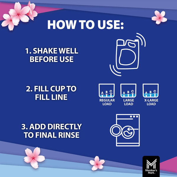 Member's Mark Liquid Fabric Softener, Spring Flowers, 251 loads, 170 fl. oz.