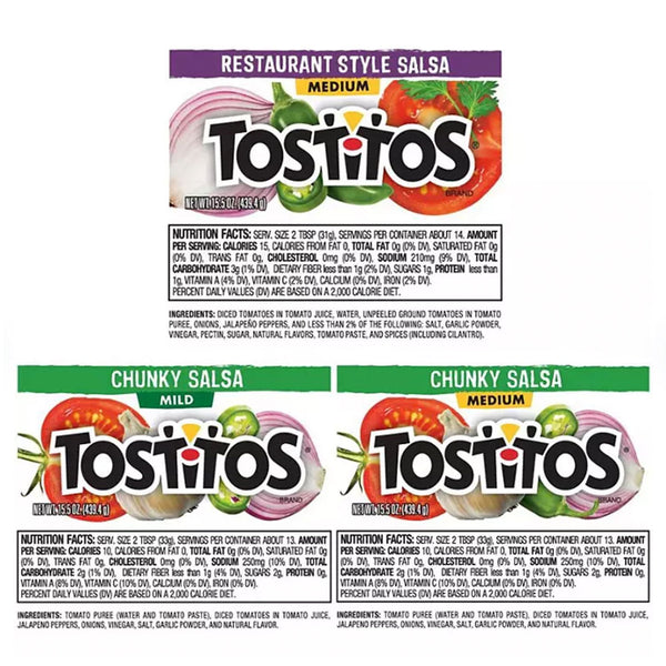 Tostitos Salsa Variety Pack, 15.5 oz., 3 ct.