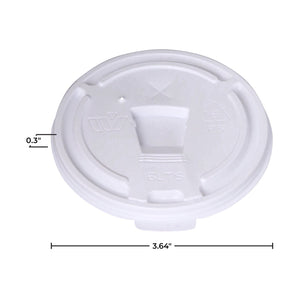 WinCup Lids with Drink Thru Tear Back and Straw Slot, 16 Series, White, 12 oz.-20 oz., 1000 ct.