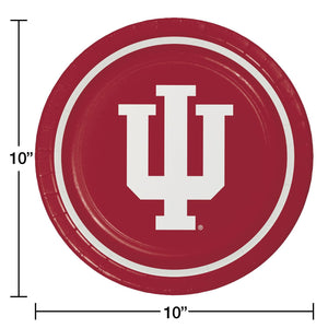 Indiana Hoosiers NCAA Round Paper Plates, 10