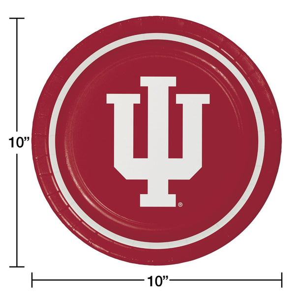 Indiana Hoosiers NCAA Round Paper Plates, 10