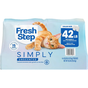 Fresh Step, Simply Unscented Clumping Cat Litter, 42 lbs.