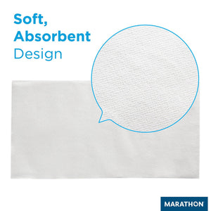 Marathon Centerpull Premium 1-Ply White Paper Towels, 6 rolls, 300 sheets/roll