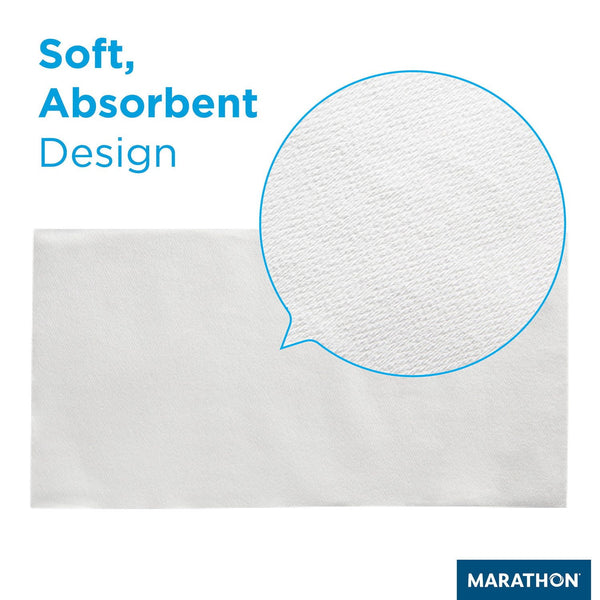 Marathon Centerpull Premium 1-Ply White Paper Towels, 6 rolls, 300 sheets/roll