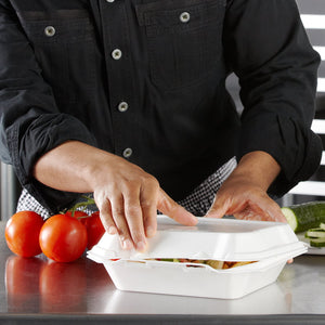 Hefty Supreme Foam Hinged Lid Container, 1-Compartment, 125 ct.