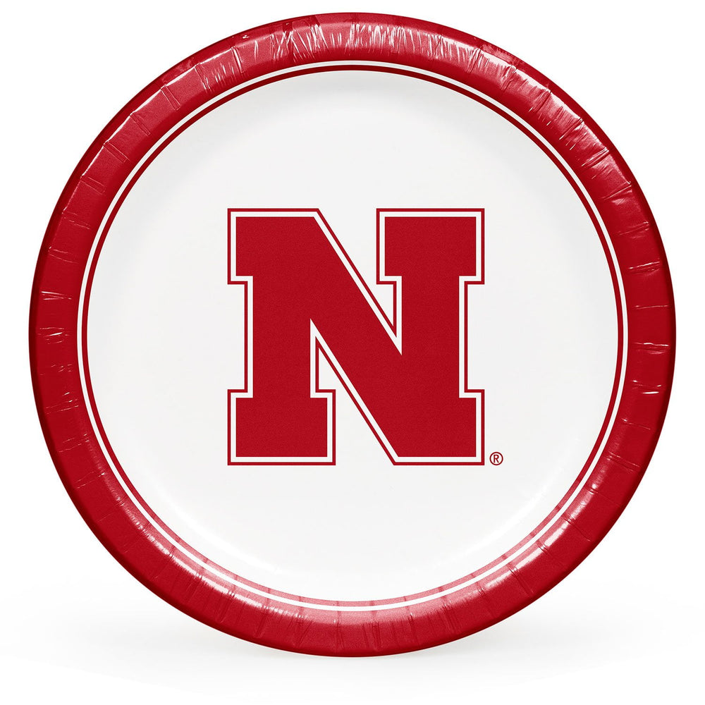 Nebraska Cornhuskers NCAA Round Paper Plates, 10