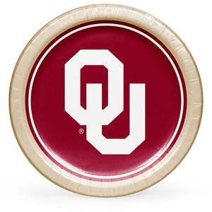 Oklahoma Sooners NCAA Round Paper Plates, 10