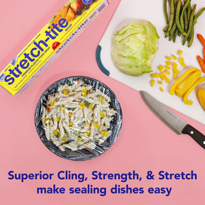 stretch-tite Premium Plastic Food Wrap, 500 sq. ft., 2 pk.