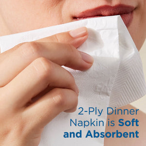 Marathon 1/8 Fold 2-Ply White Dinner Napkin, 12 pks., 100 napkins/pk.